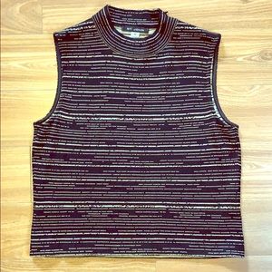 St John knit tank top Gold & Black M